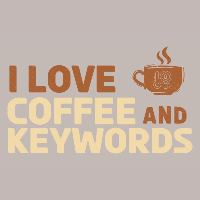 J’adore le café et les mots-clés
