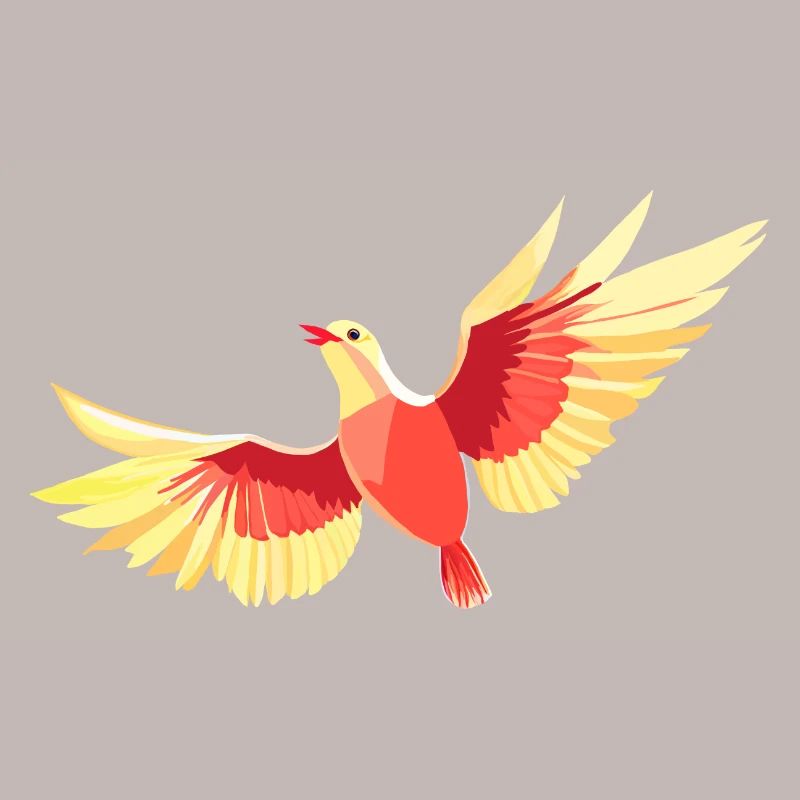 Bird hovering in the sky