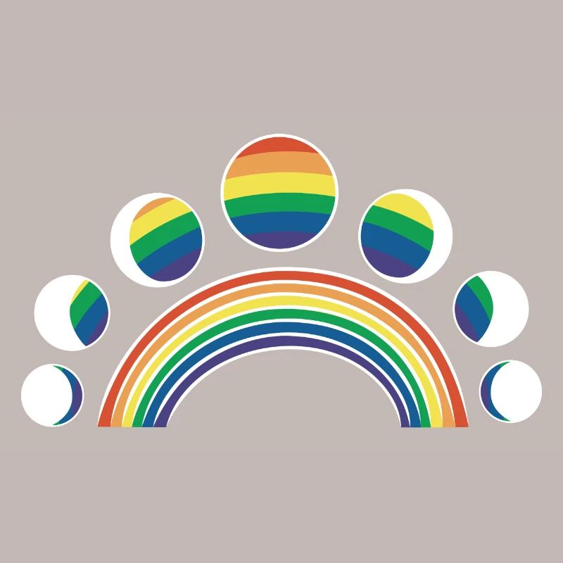LGBT Moon Phases Moons Rainbows