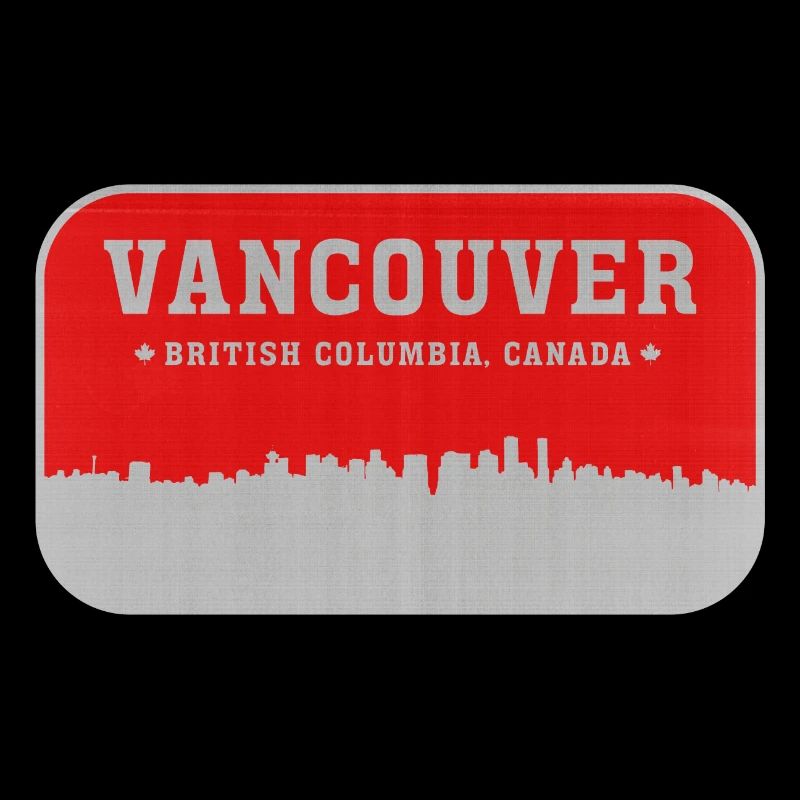 Vancouver Skyline Retro Red