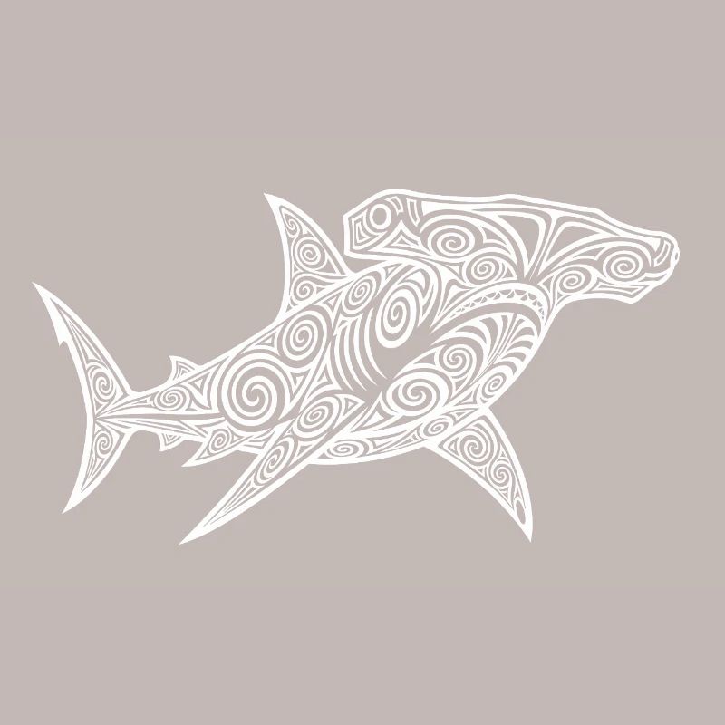 Conception de plongée maorie de requin-marteau