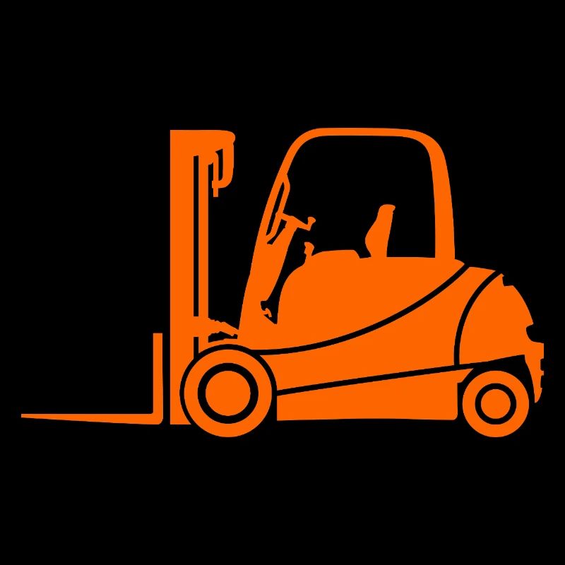 Forklift Silhouette: Transport & Forklift Driver