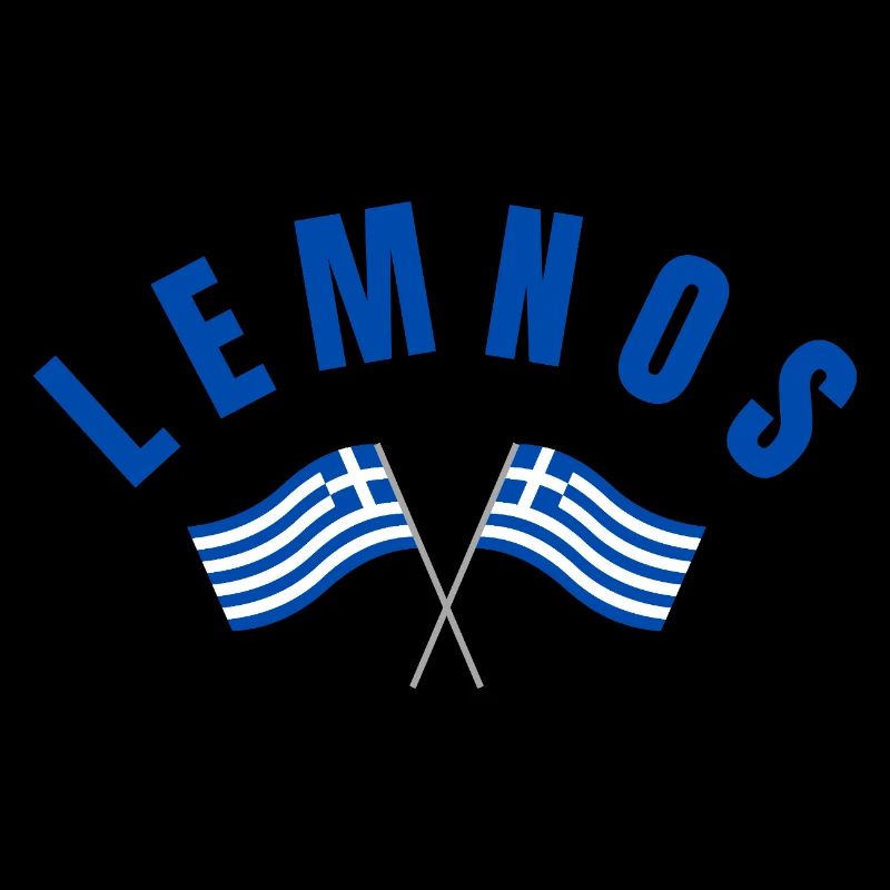 Lemnos Drapeaux Grecs Traversés