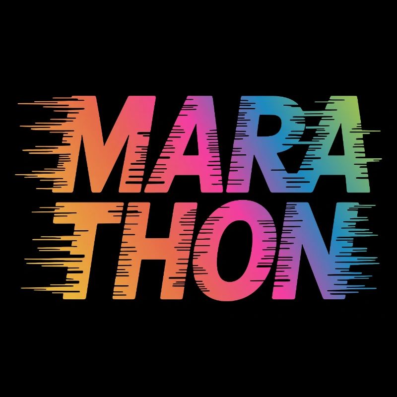 Couleurs du sprint en gradient marathon