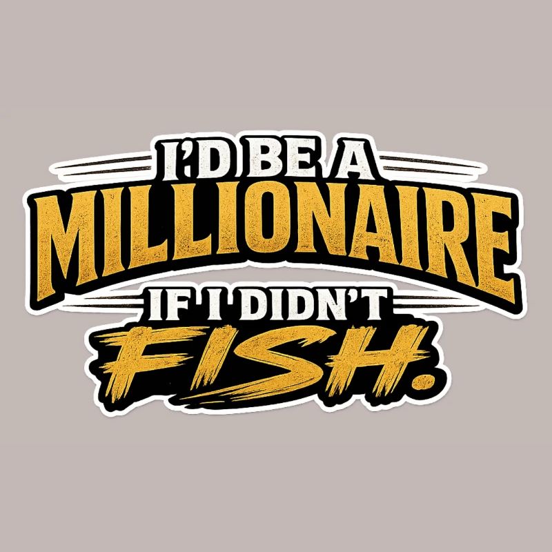 I’d Be A Millionaire If I Didn’t Fish Funny Design