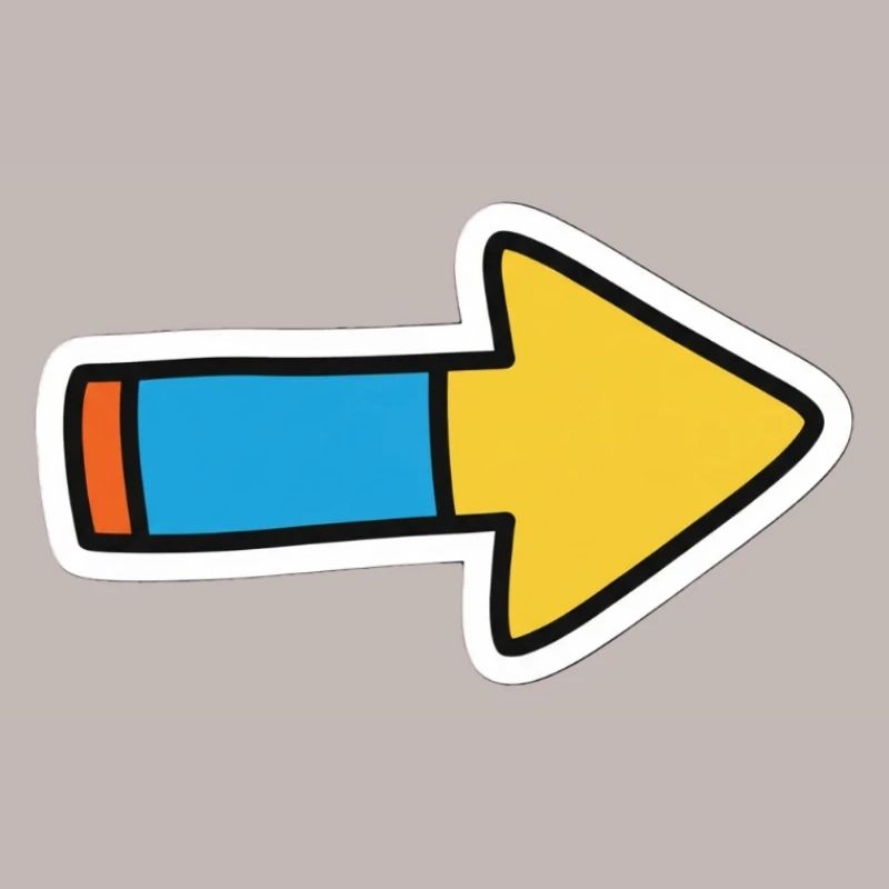 Comic Arrow Direction Right