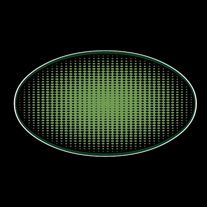 Oval green dots, with frame