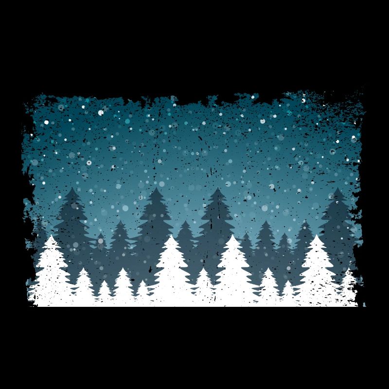 Snowfall | White fir trees, frayed edge