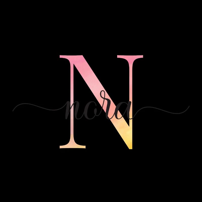 N | Monogramme | Nom | Nora |Aquarelle