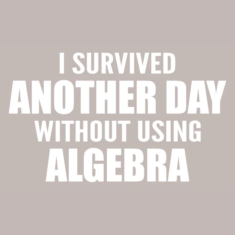 I survived without doing algebra today