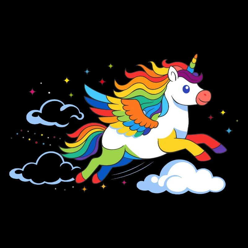 Flying Rainbow Unicorn – Magic Motif