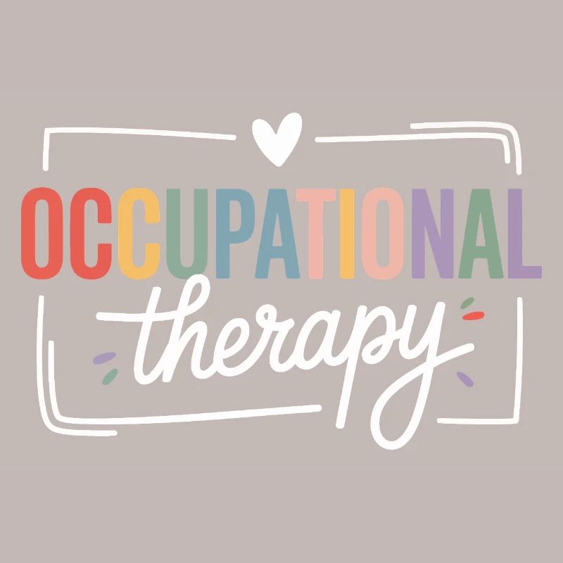 Colored Occupational Therapy Typography