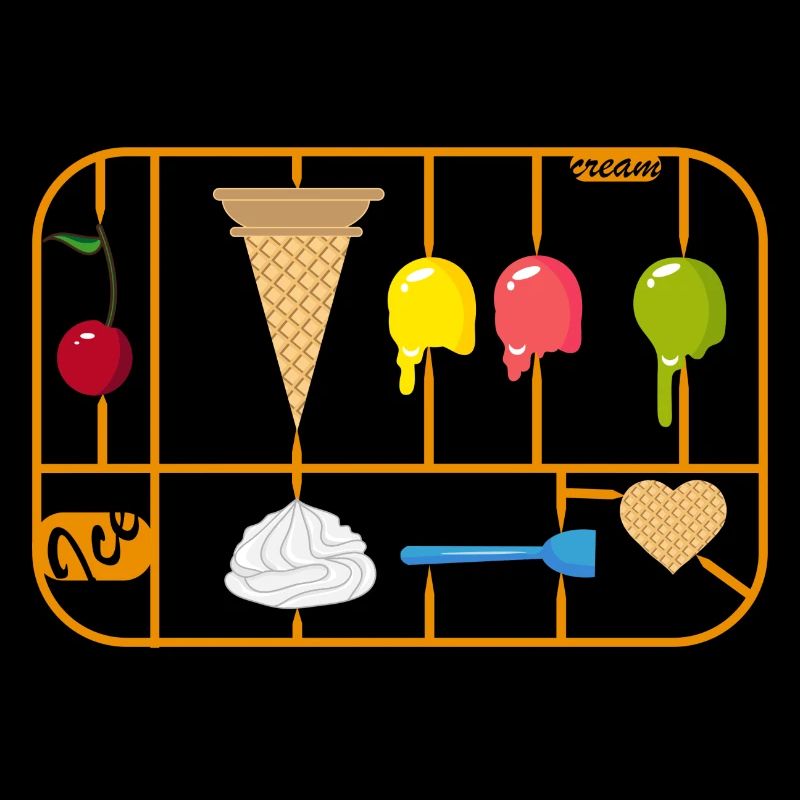 Un cornet de crème glacée dans le kit