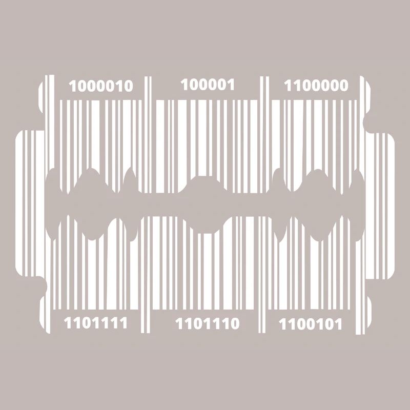 Razor blade with code