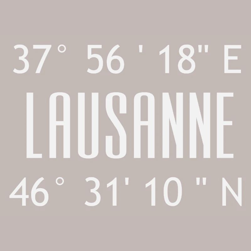 Coordonnées Lausanne typographique