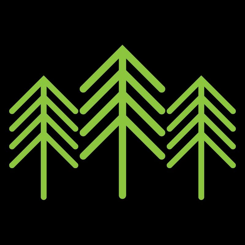 Arbres Symbole Forêt Minimalisme Icône verte