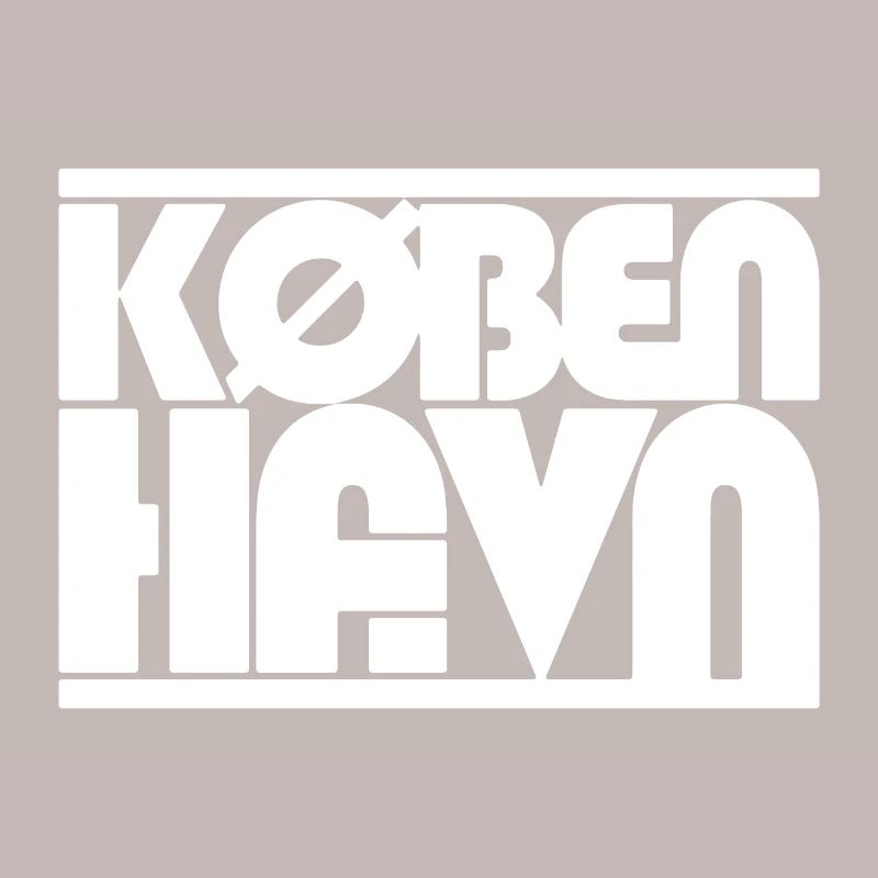 Conception du lettrage du Danmark de Copenhague