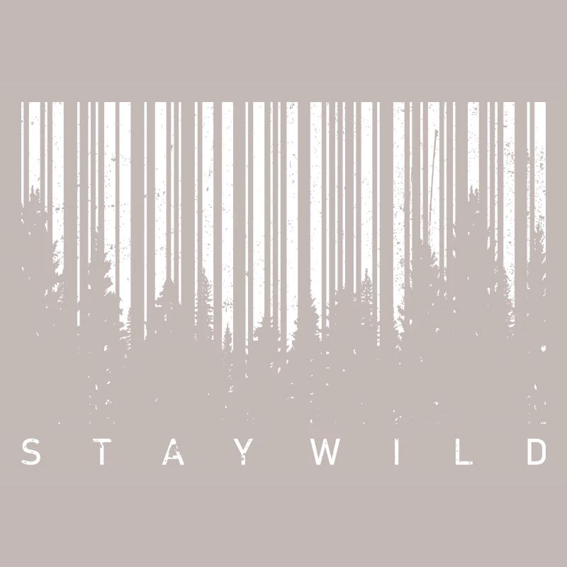 Forest Barcode Silhouette