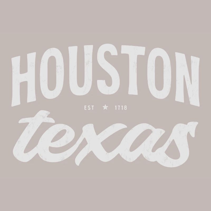 Houston Texas Vintage Script