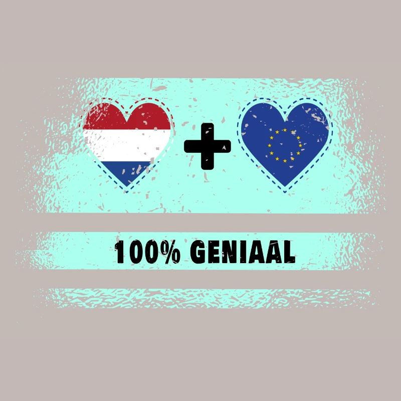 Drapeau 100% Genius de l’Europe et des Pays-Bas