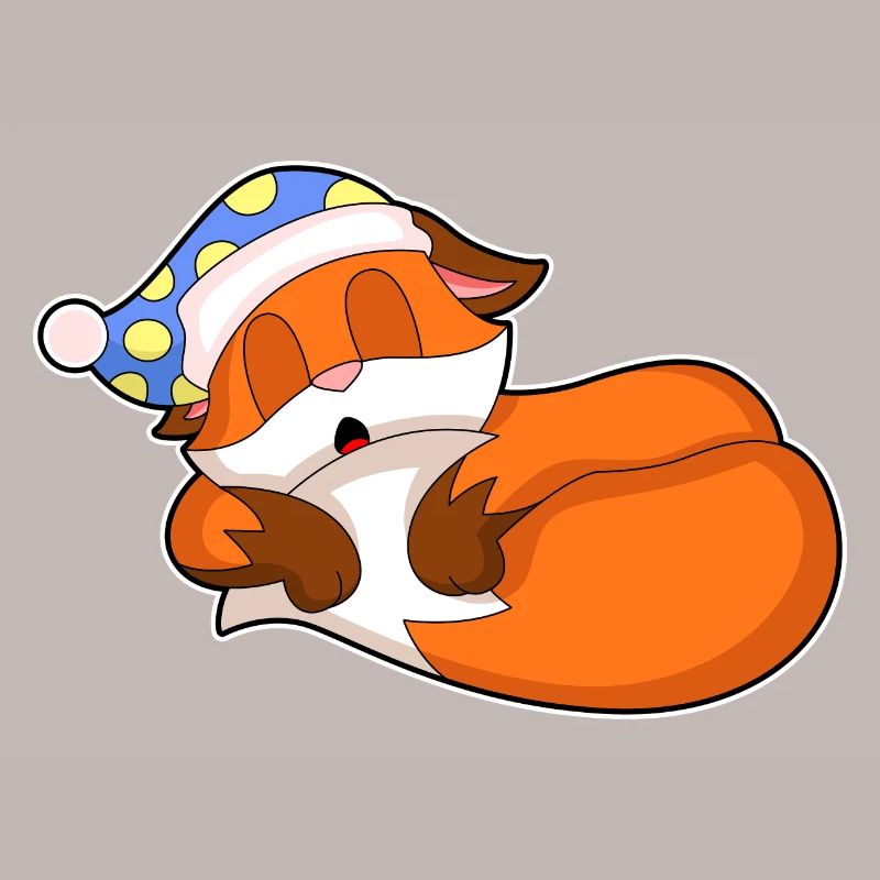 Bonnet de nuit Fox Sleeping