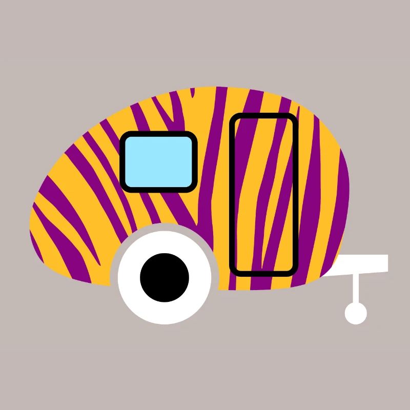Caravan Caravan Zebra Pattern Animal Print Camper