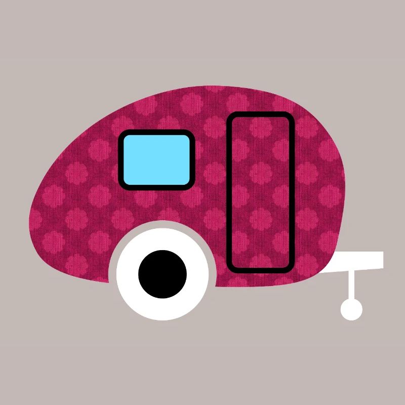 Caravan Caravan Flowers Camping Camper Pattern Fan
