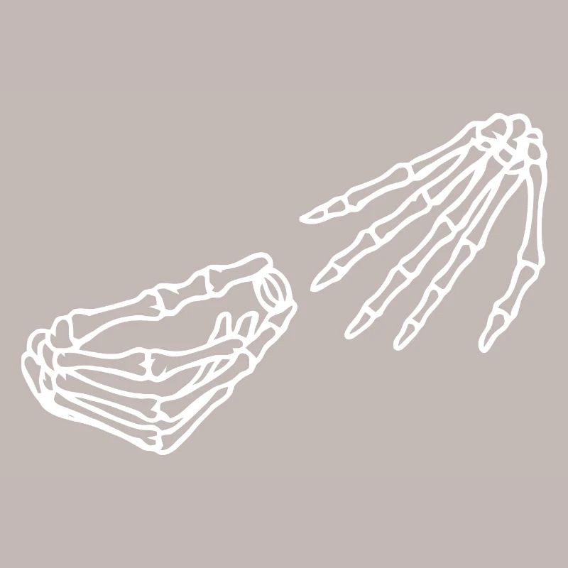 Ethereal Skeleton Hand and Bone Design