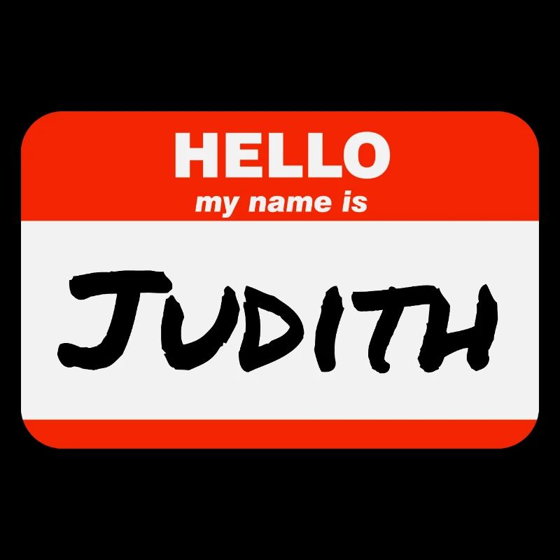 Hello My Name Is Judith Label Name Tag