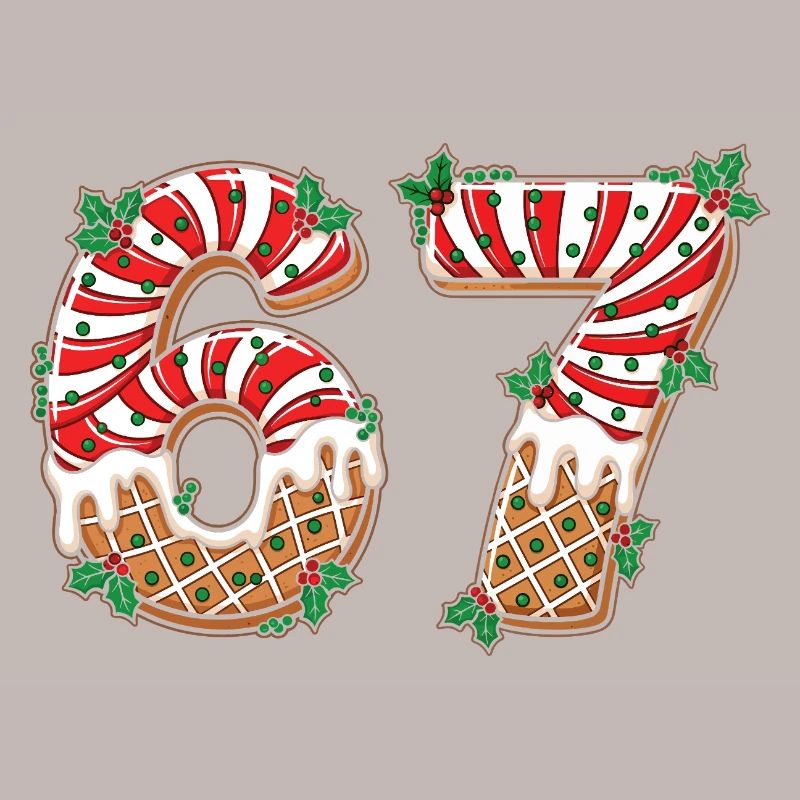 Biscuit numéro 67 en design de glaçage