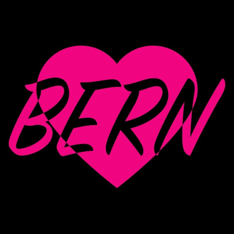 I LOVE BERN Heart Pattern