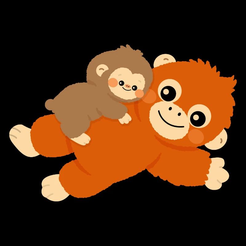 Bébé Singe et peluche