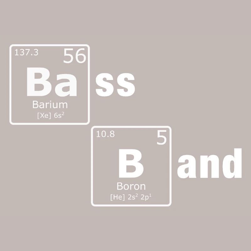 Bass Band Periodic Table PSE Elements Nerd