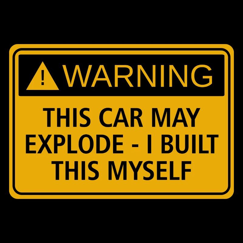 JDM sticker - this car may explode