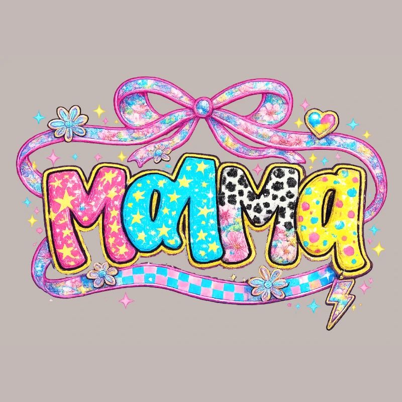 Mama-Geschenk: Retro Mama-Optik und Glitzer