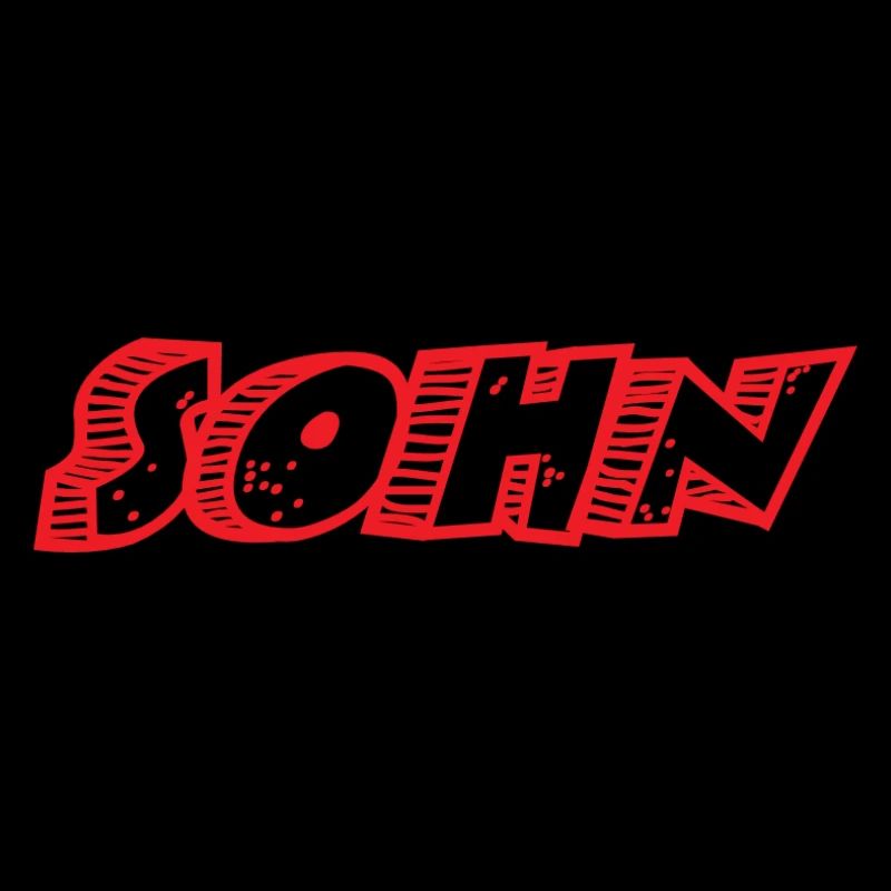Sohn Retro Comic Buchstaben Design