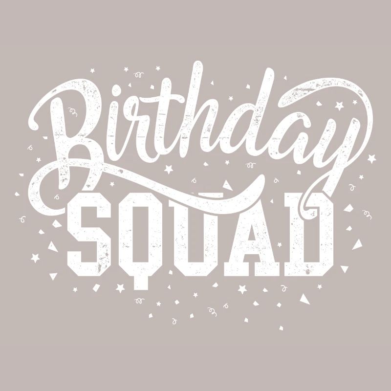 Escouade d’anniversaire Script audacieux