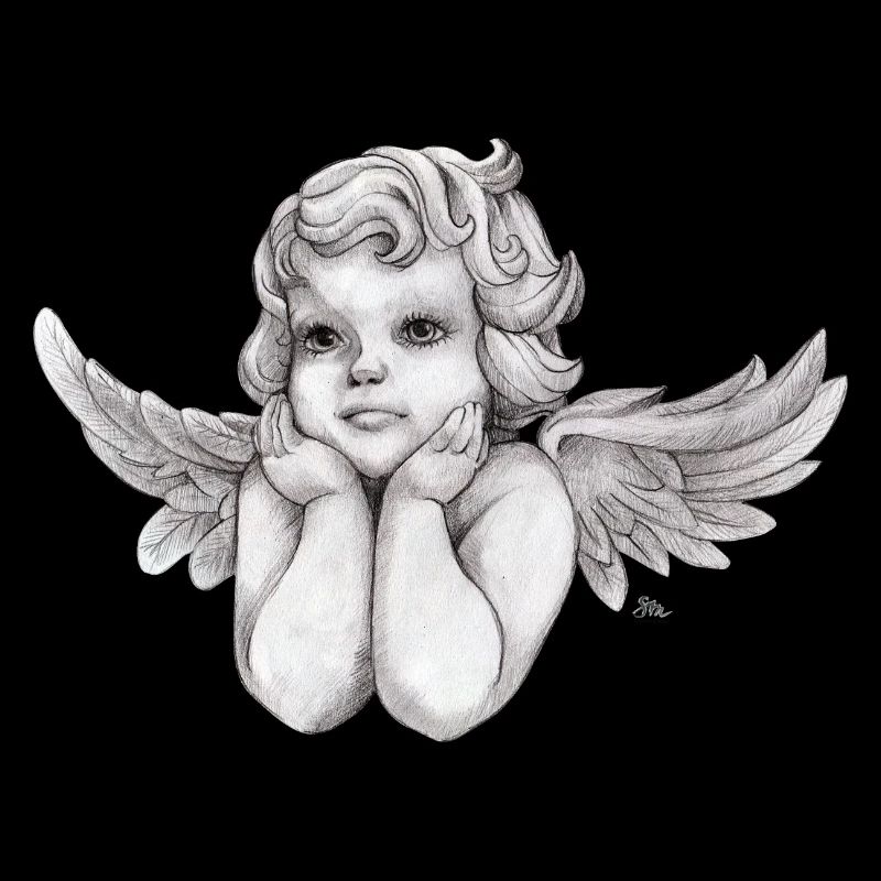 Petit ange chérubin rêveur