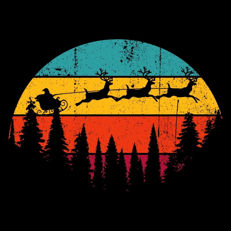 Sunset Wolves Over Pines