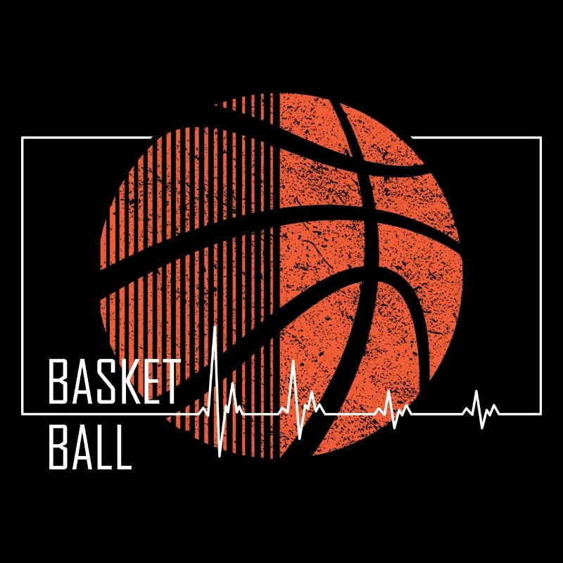 Graphique de battement de cœur de basket-ball