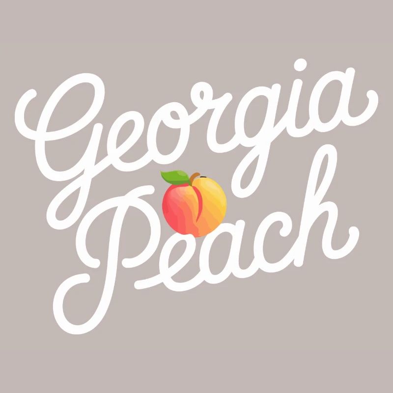 Georgia Peach Script Logo