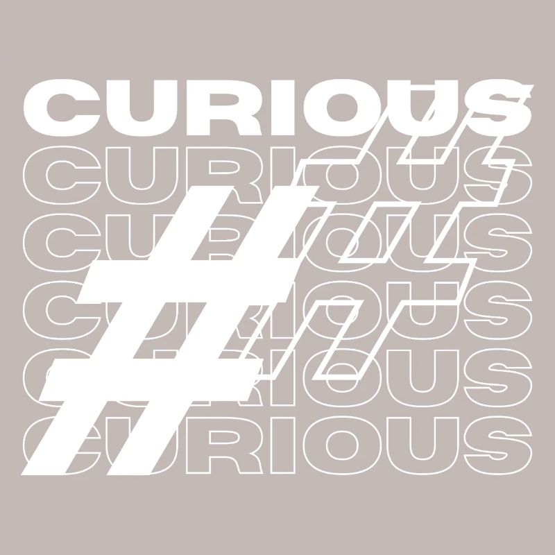 Typographie de hashtag curieuse