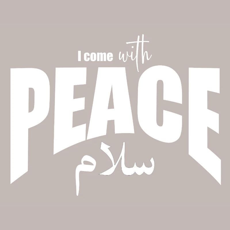 I come with Peace Typography Design