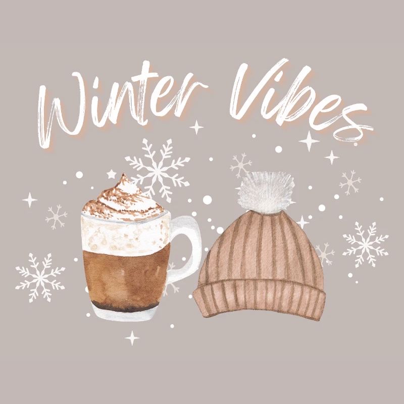 Winter Vibes Snowflake Hat Mug