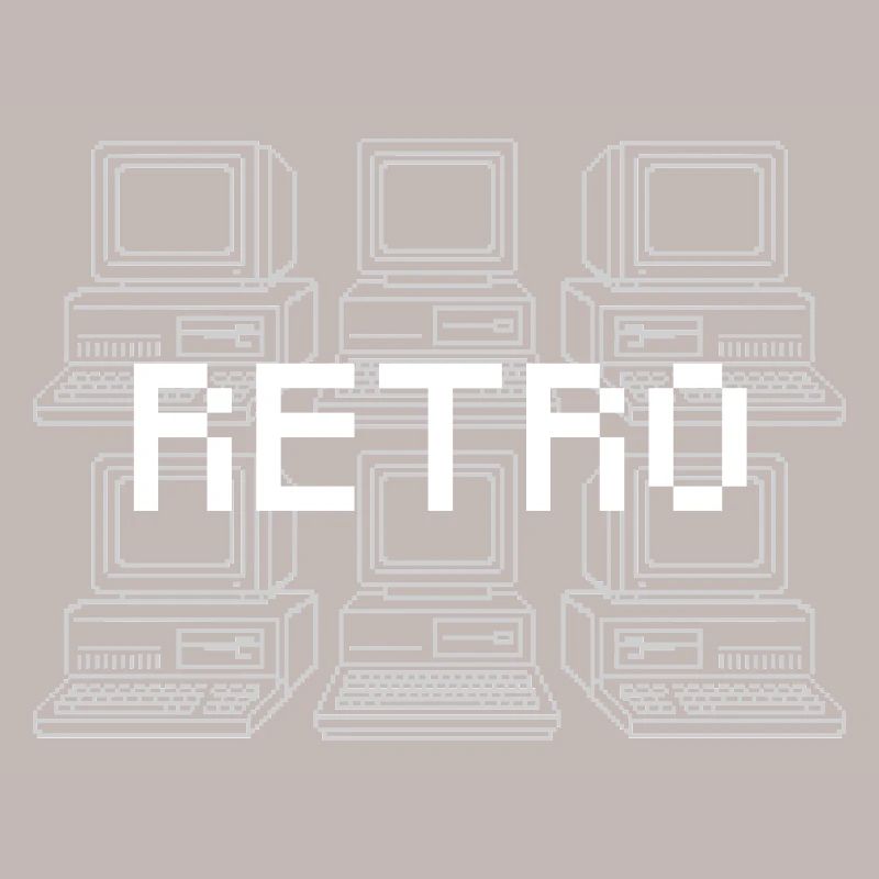 Retro Computer Grid Techno