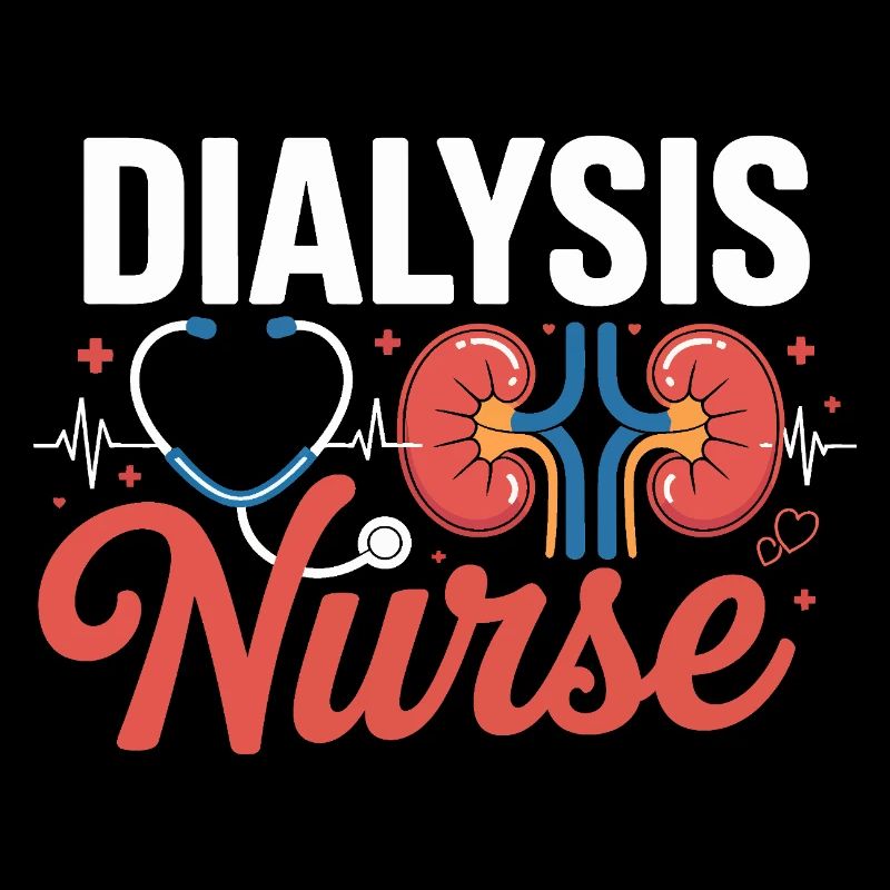 Motif d’infirmière en dialyse avec rein