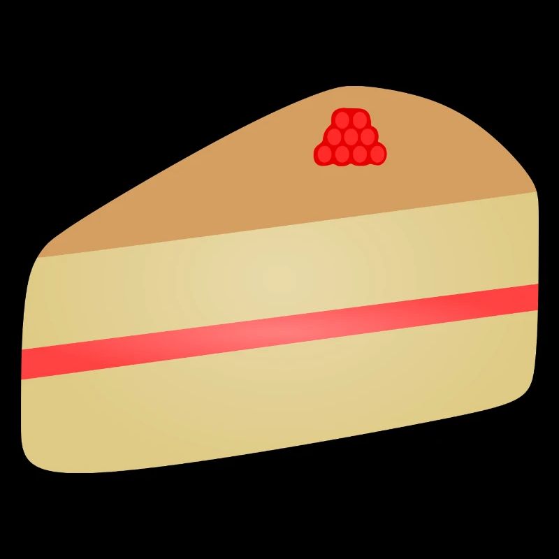 Pastel Cake Slice Raspberry