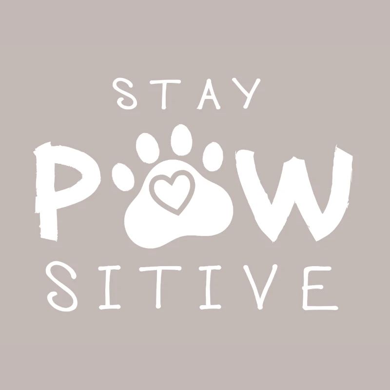 Reste Pawsive, Jeu de mots animal, Reste positif, Patte,