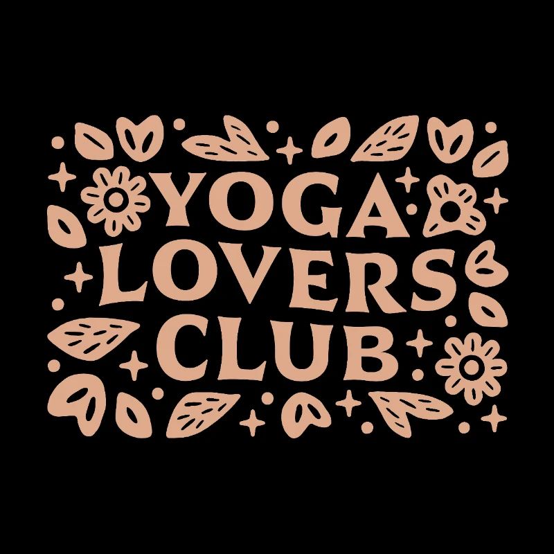 Yoga lovers club group class beige aesthetic