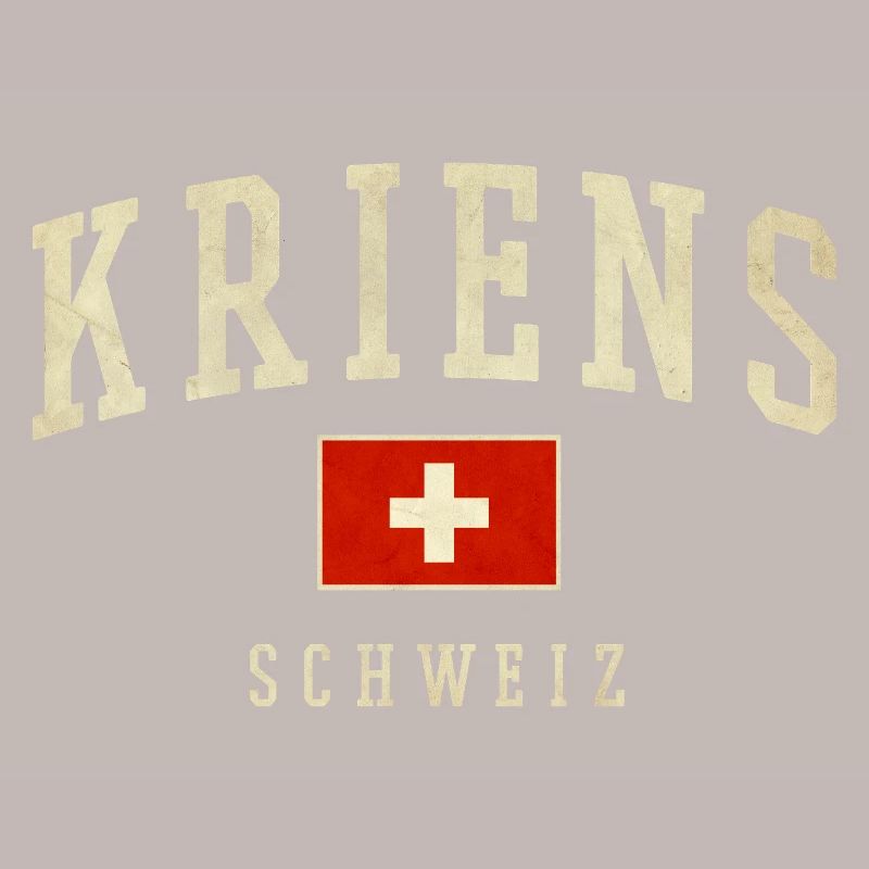 Kriens Suisse design avec drapeau